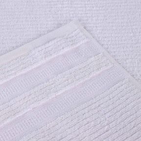 Zero Twist Cotton Ribbed Geometric Border Plush 12 Piece Towel Set - Towel Set by Superior - Superior 
