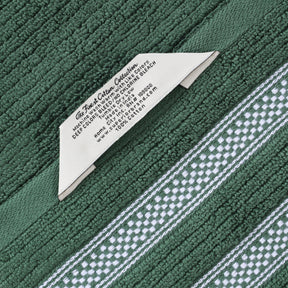 Zero Twist Cotton Ribbed Geometric Border Plush 12 Piece Towel Set - Towel Set by Superior - Superior 