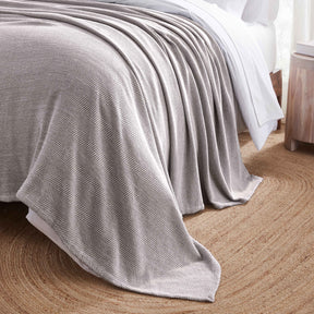 Maya Chenille Herringbone Soft Textured Medium Weight Cotton Blanket