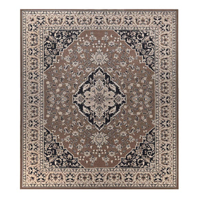 Glendale Traditional Floral Medallion Indoor Area Rug or Runner Rug - Brown