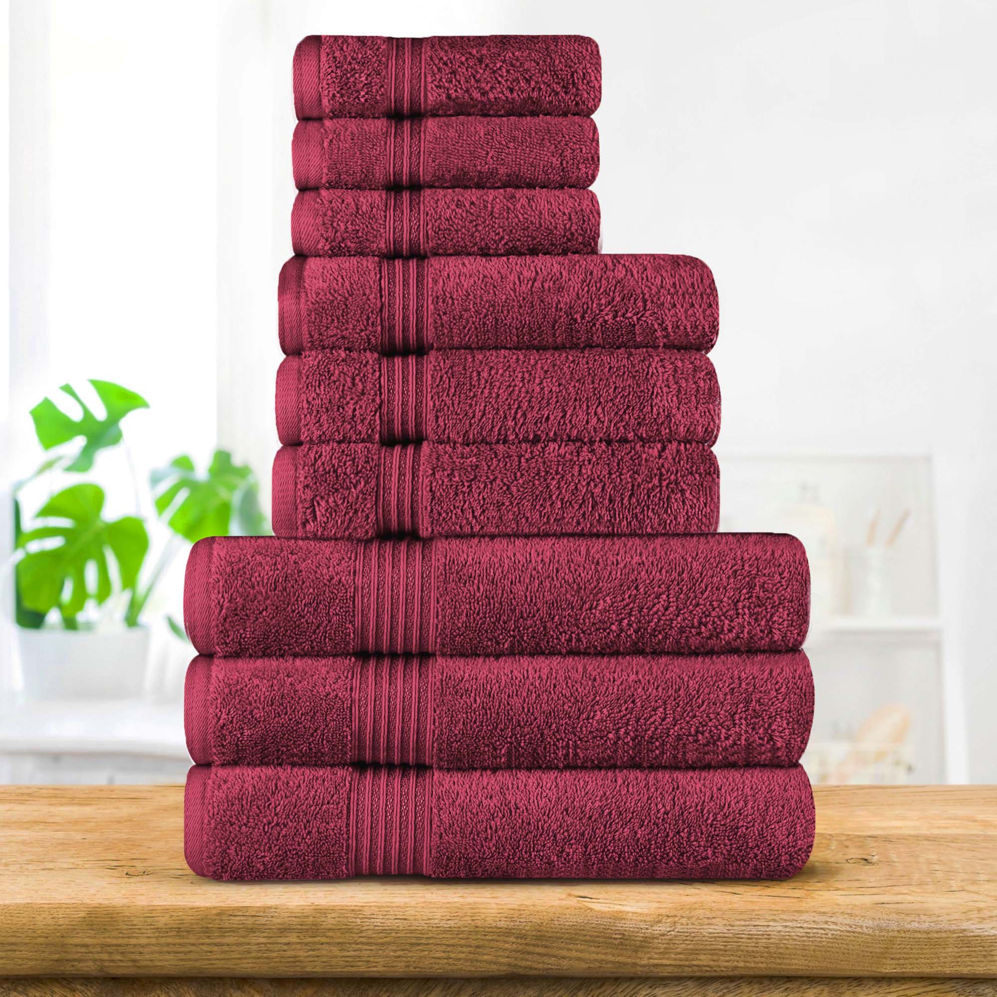 Heritage Egyptian Cotton Plush Absorbent Luxury 9 Piece Towel Set - Towel Set by Superior