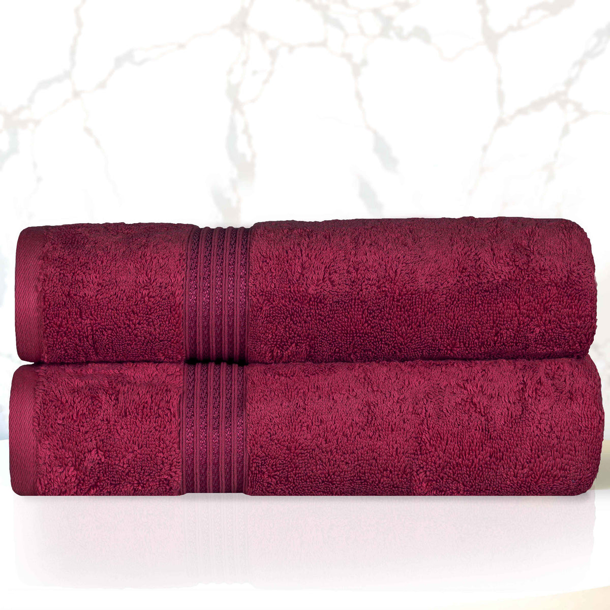 Heritage Egyptian Cotton Plush Absorbent Luxury Bath Towel Set of 2 - Bath Towel by Superior