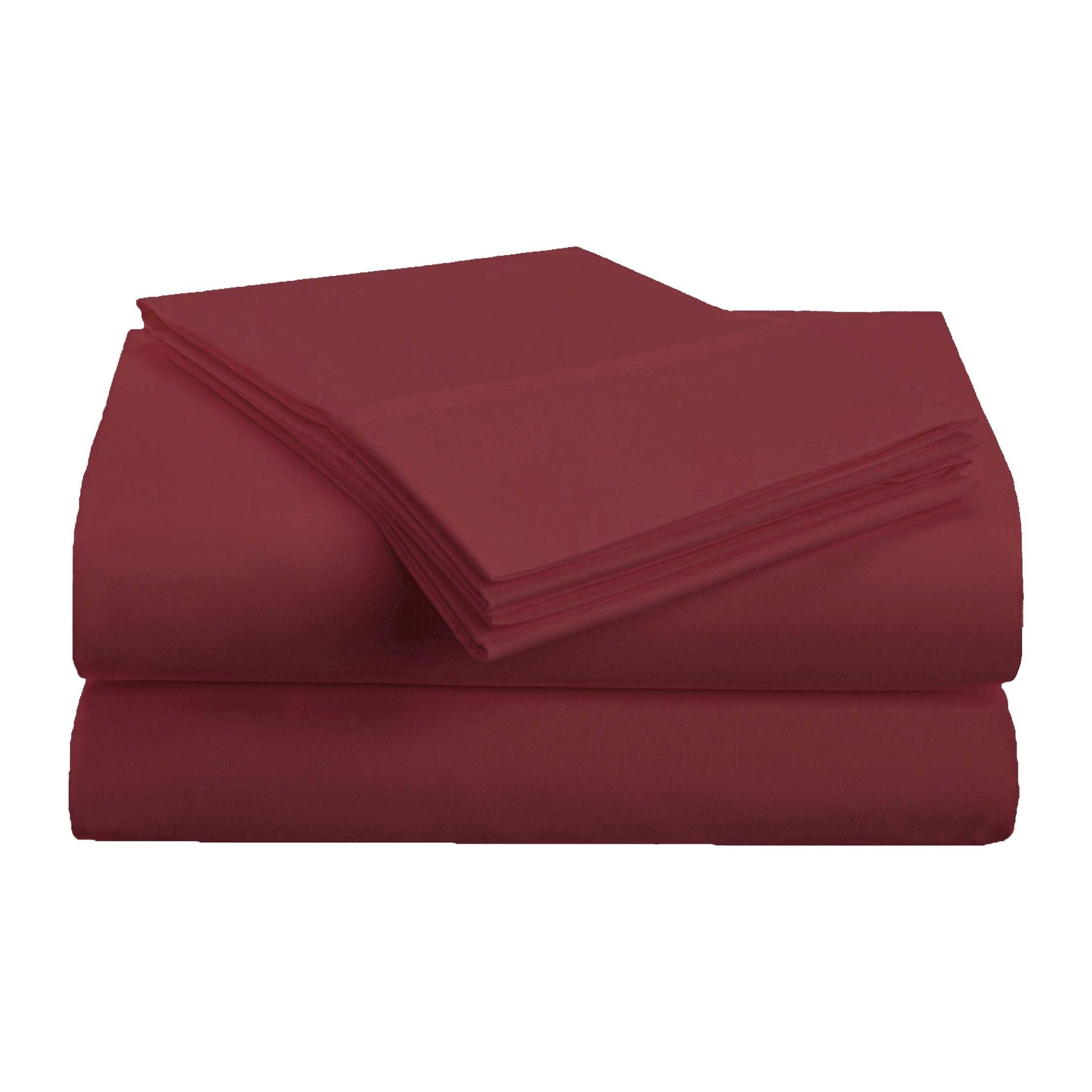 Brushed Microfiber Deep Pocket Breathable 4 Piece Bed Sheet Set - Burgundy