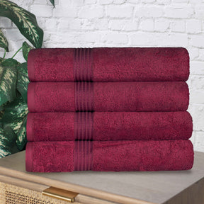 Heritage Egyptian Cotton Plush Absorbent Luxury Bath Towel Set of 4