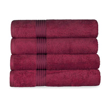 Heritage Egyptian Cotton Plush Absorbent Luxury Bath Towel Set of 4