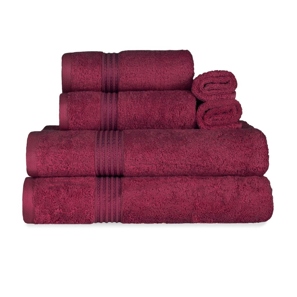 Heritage Egyptian Cotton Plush Absorbent Luxury 6 Piece Towel Set