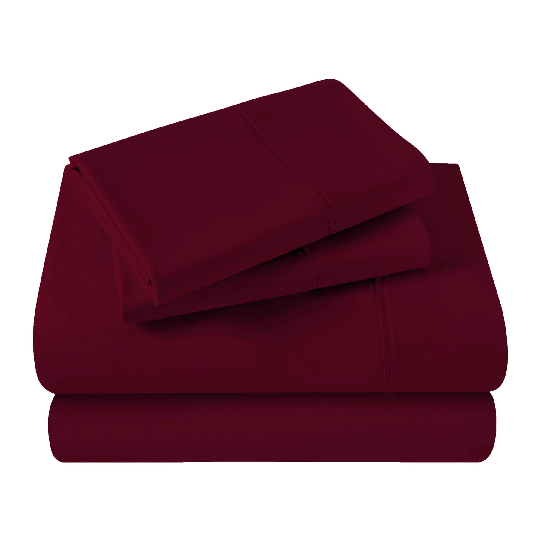 Egyptian Cotton 400 Thread Count Solid Deep Pocket Bed Sheet Set - Burgundy