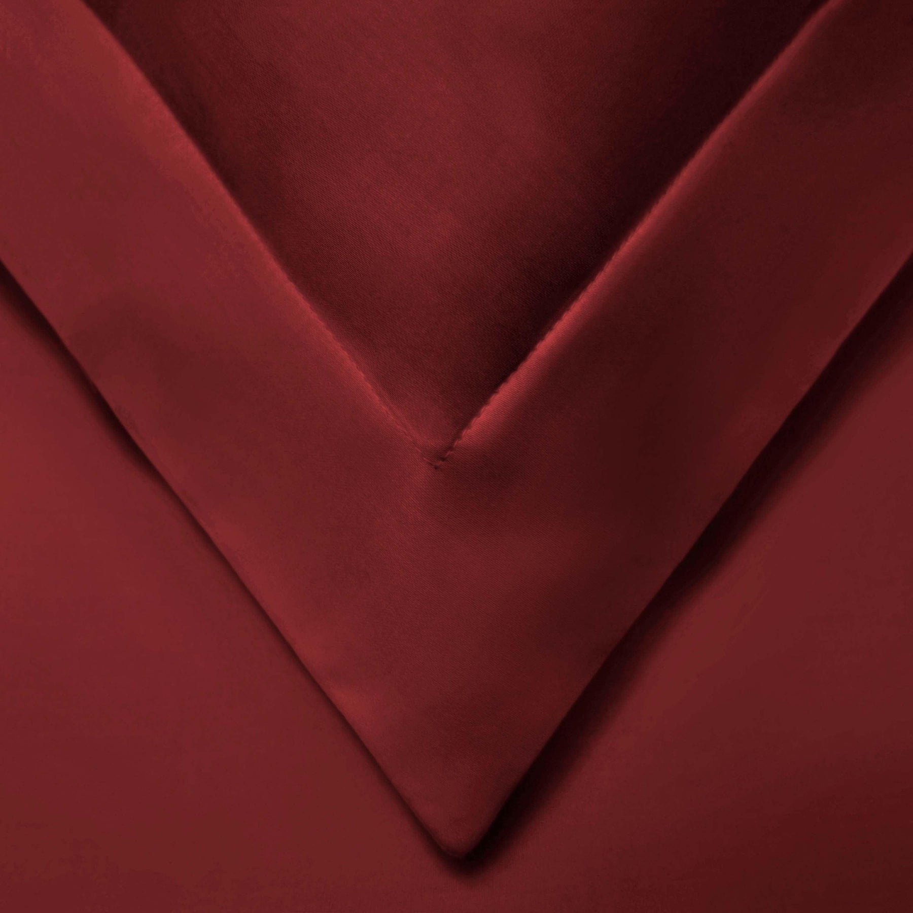 Cotton Blend 800 Thread Count Solid Duvet Cover Set - Burgundy