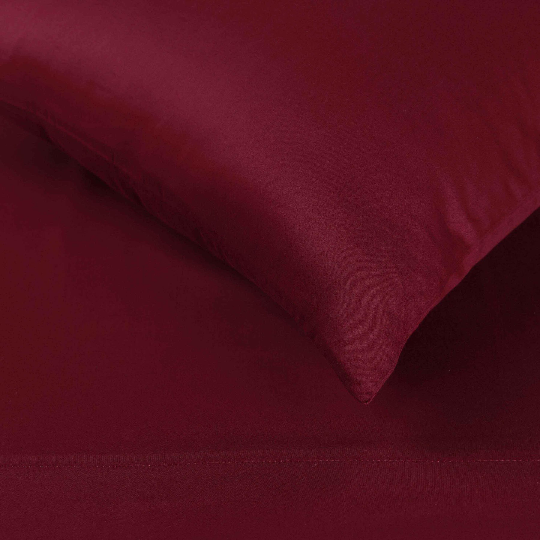 Egyptian Cotton 400 Thread Count Solid Deep Pocket Bed Sheet Set - Burgundy