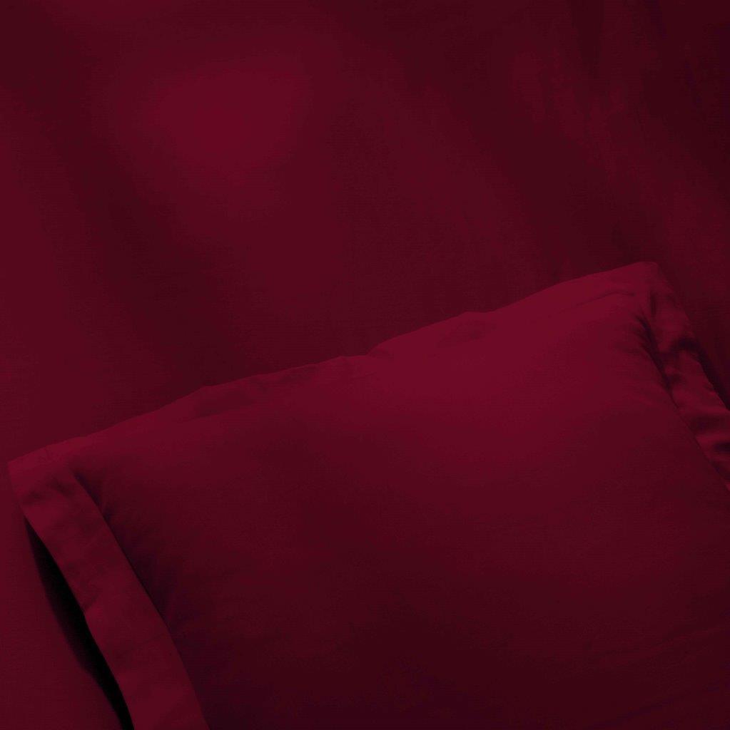 Egyptian Cotton 400 Thread Count Solid Luxury Duvet Cover Set - Burgundy