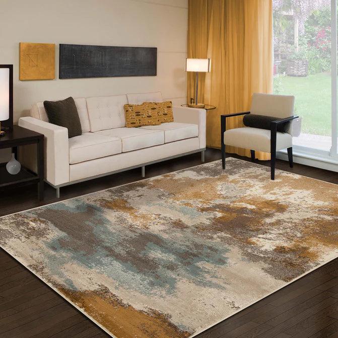 Eclectic Multi Tone Abstract Rug or Runner Rug - Rugs by Superior - Superior 