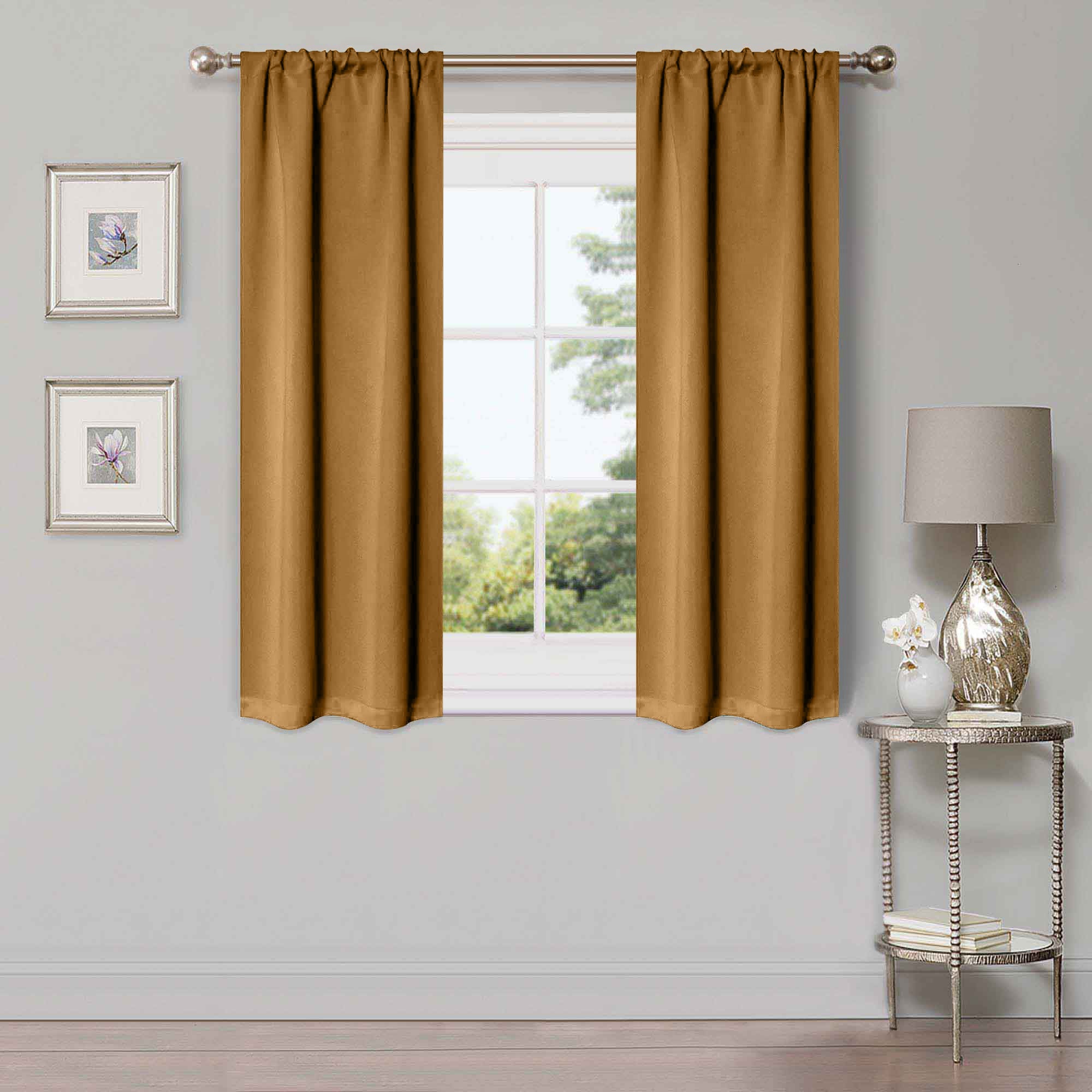 Solid Room Darkening Rod Pocket Blackout Curtain Panels, Set of 2 - Blackout Curtains by Superior