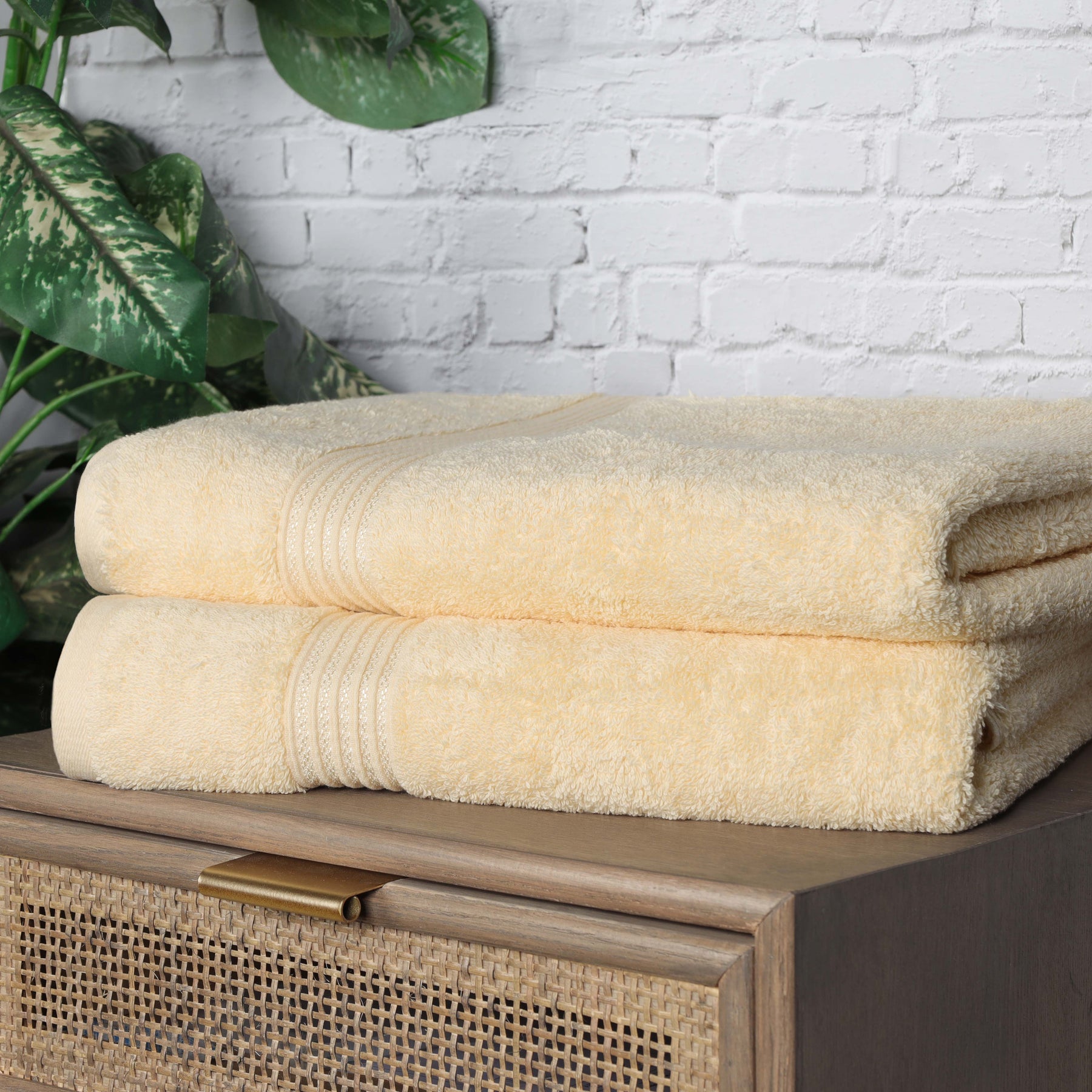 Heritage Egyptian Cotton Plush Absorbent Luxury Bath Sheet Set of 2