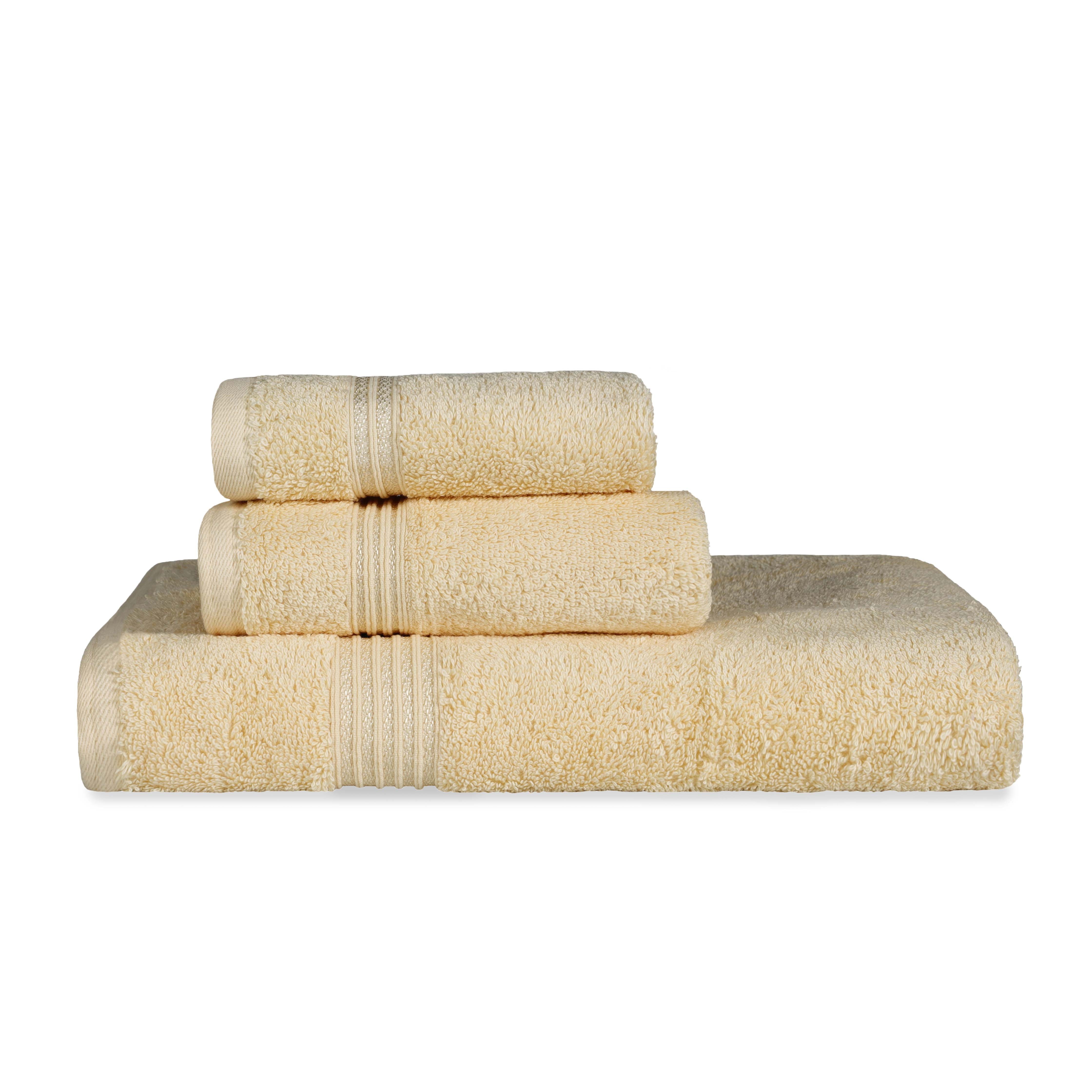 Heritage Egyptian Cotton Plush 3 Piece Absorbent Luxury Towel Set - Towel Set by Superior