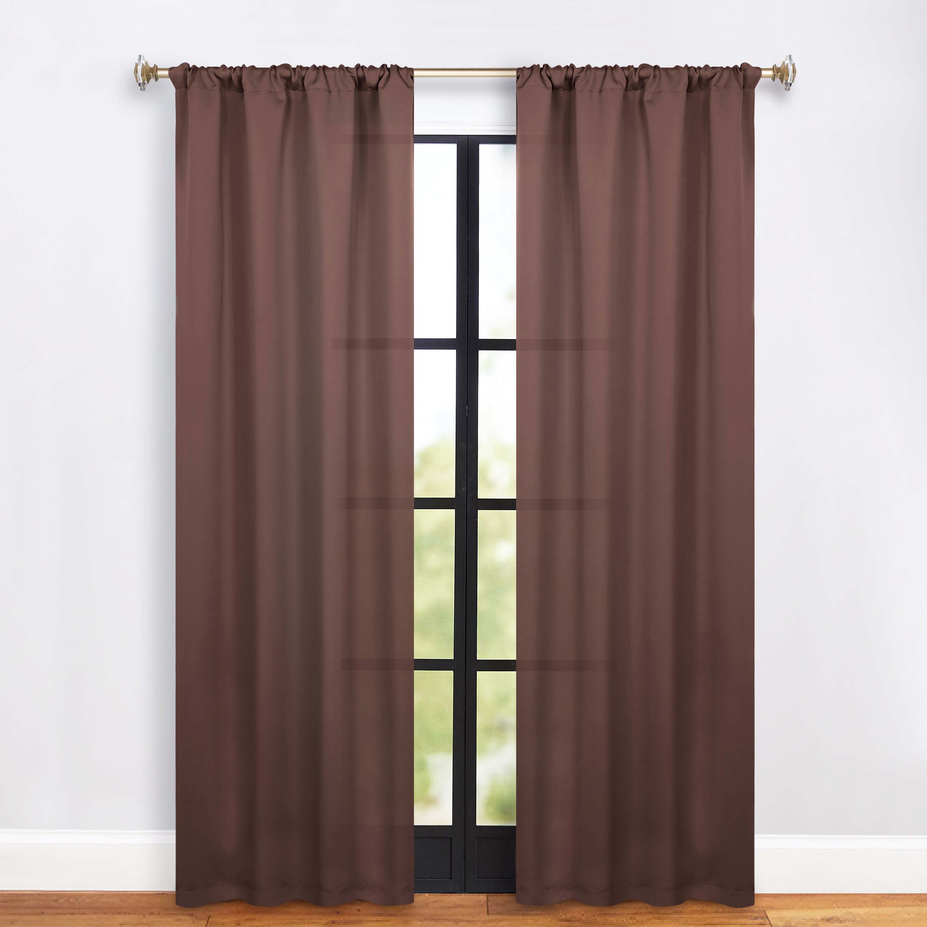 Solid Room Darkening Rod Pocket Blackout Curtain Panels, Set of 2 - Blackout Curtains by Superior