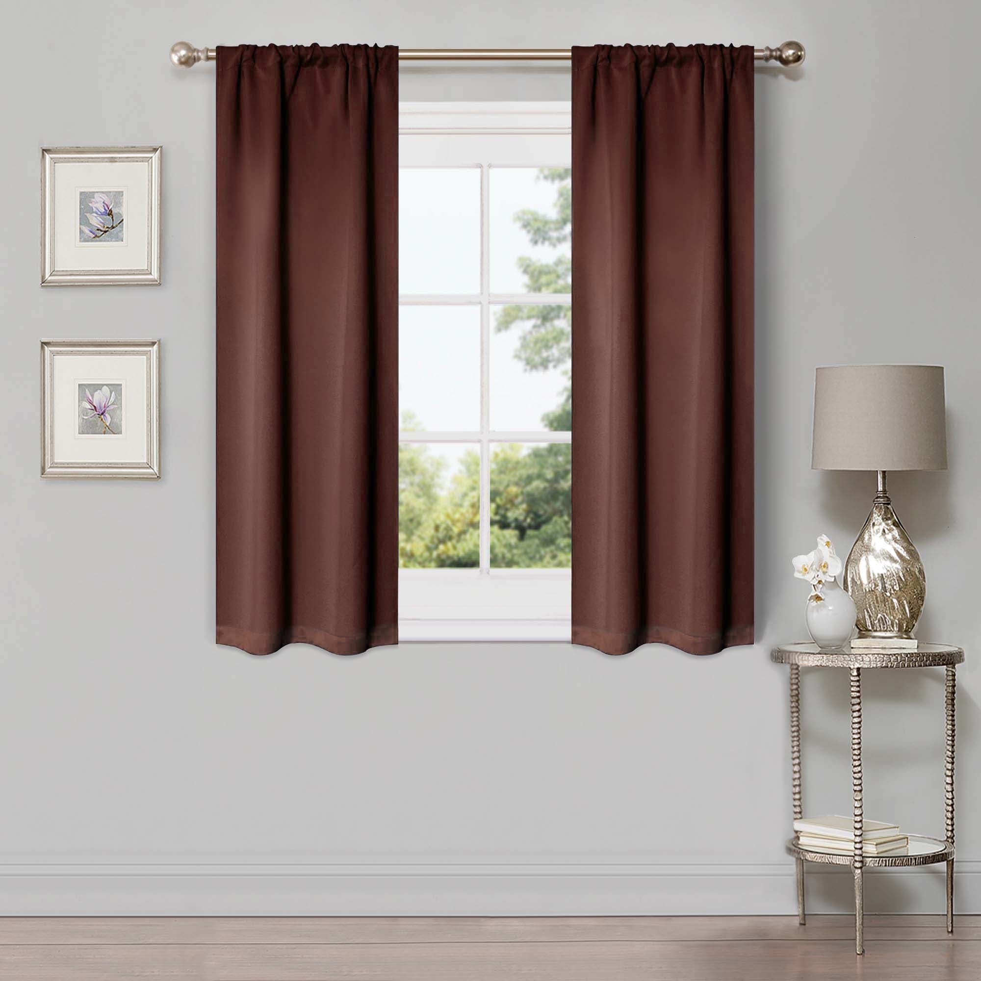 Solid Room Darkening Rod Pocket Blackout Curtain Panels, Set of 2 - Blackout Curtains by Superior