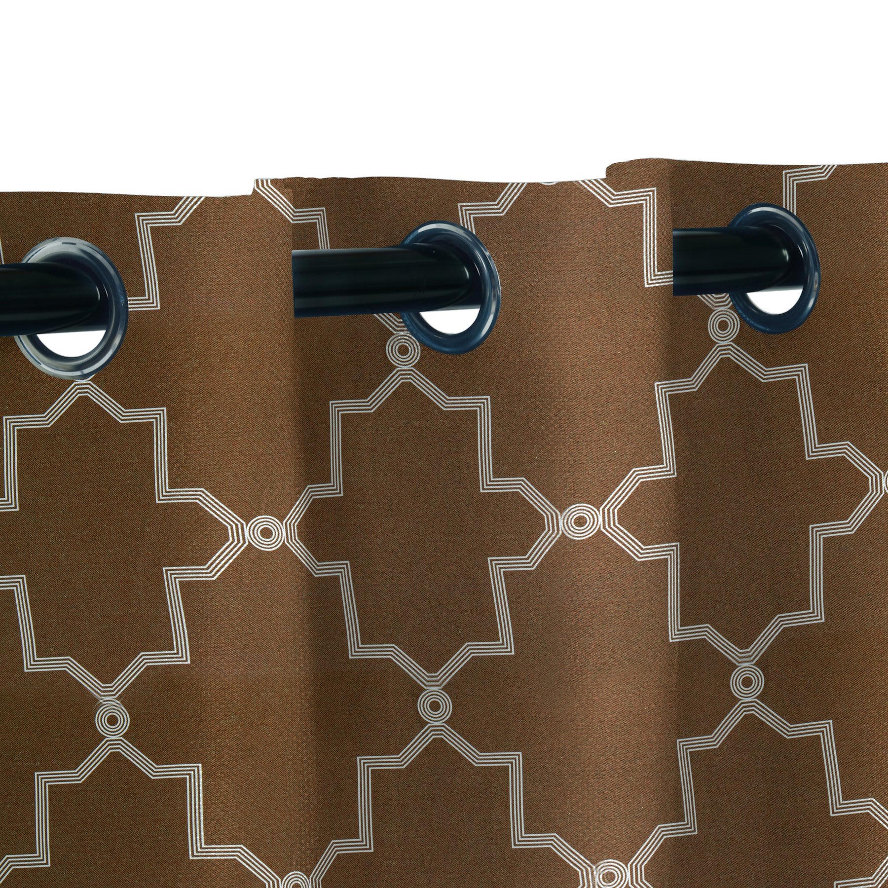 Imperial Trellis Washable Room Darkening Blackout Curtains, Set of 2