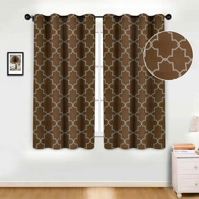 Imperial Trellis Washable Room Darkening Blackout Curtains, Set of 2