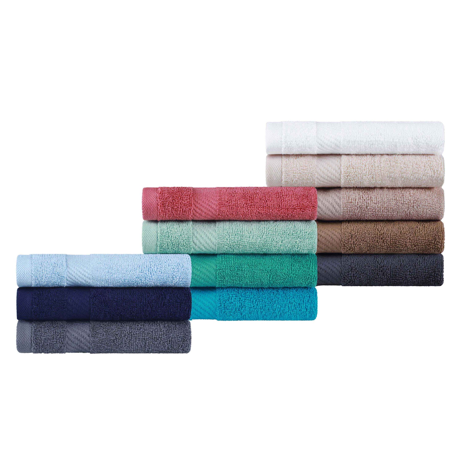 Egyptian Cotton Dobby Border Medium Weight 6 Piece Hand Towel Set