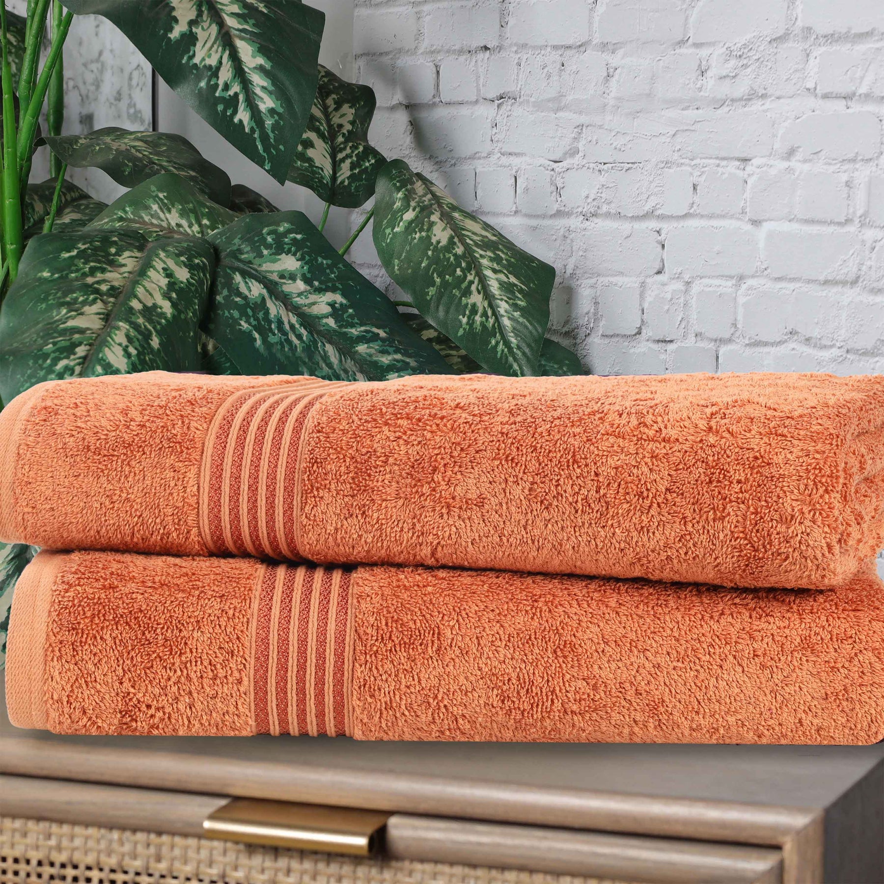 Heritage Egyptian Cotton Plush Absorbent Luxury Bath Sheet Set of 2