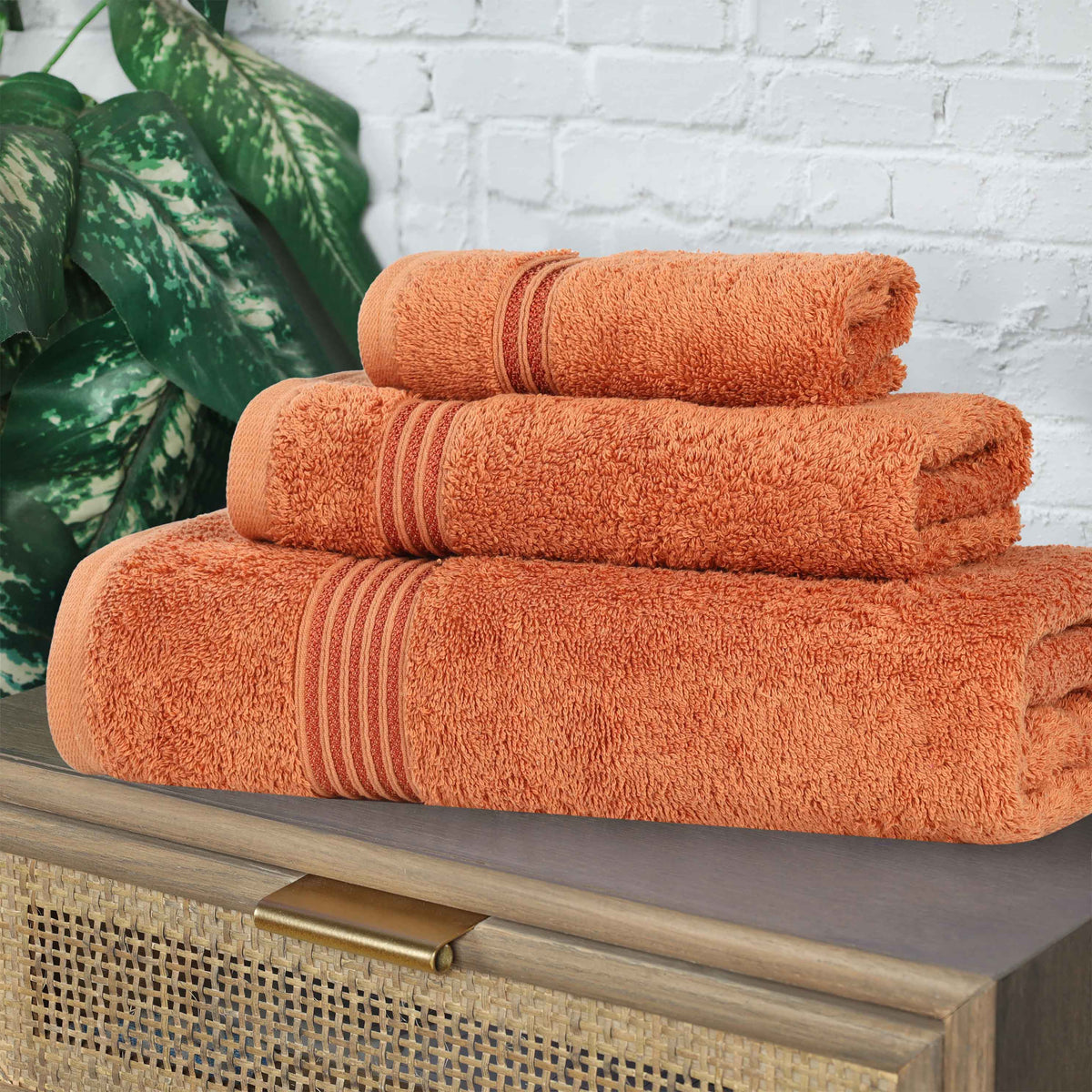 Heritage Egyptian Cotton Plush 3 Piece Absorbent Luxury Towel Set