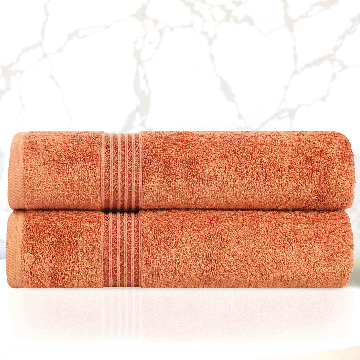 Heritage Egyptian Cotton Plush Absorbent Luxury Bath Towel Set of 2 - Bath Towel by Superior