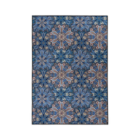 Cassidy Floral Bohemian Non-Slip Indoor Outdoor Area Rug - Blue