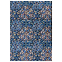 Cassidy Floral Bohemian Non-Slip Indoor Outdoor Area Rug - Blue