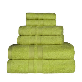 Ultra Soft Cotton Absorbent Solid Assorted 6 Piece Towel Set