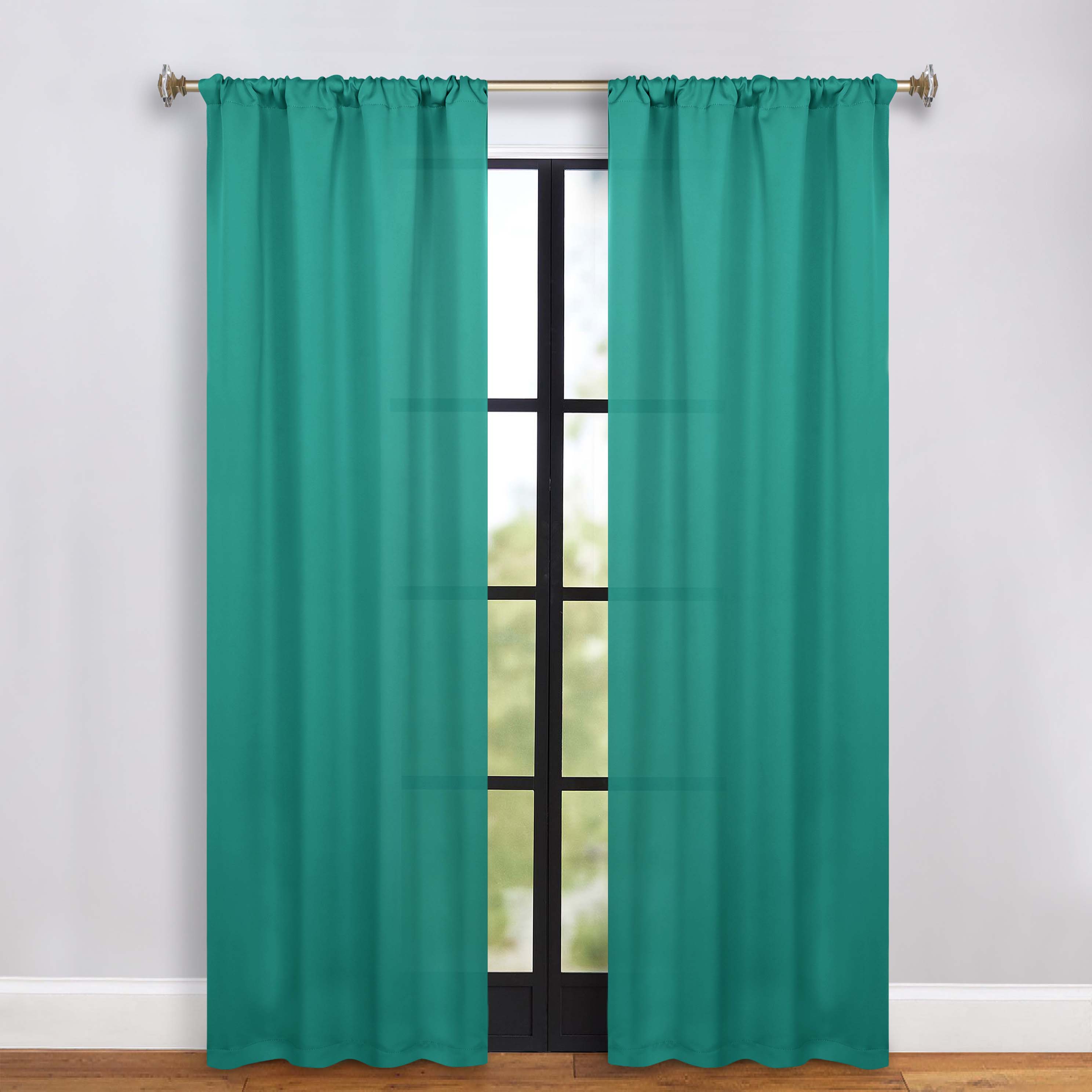 Solid Room Darkening Rod Pocket Blackout Curtain Panels, Set of 2 - Blackout Curtains by Superior