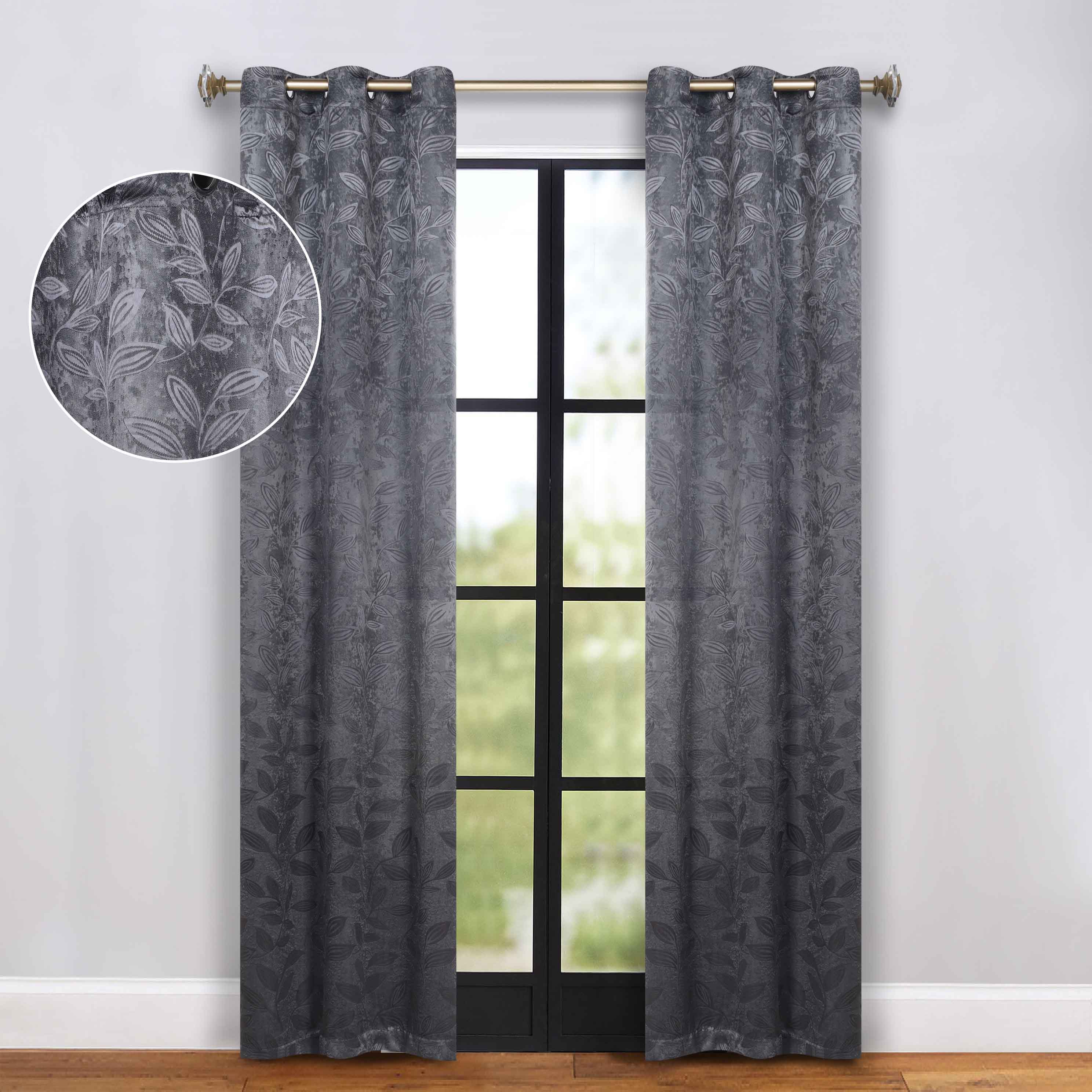 Leaves Room Darkening Grommet Blackout Curtain Panels, Set of 2 - Blackout Curtains by Superior