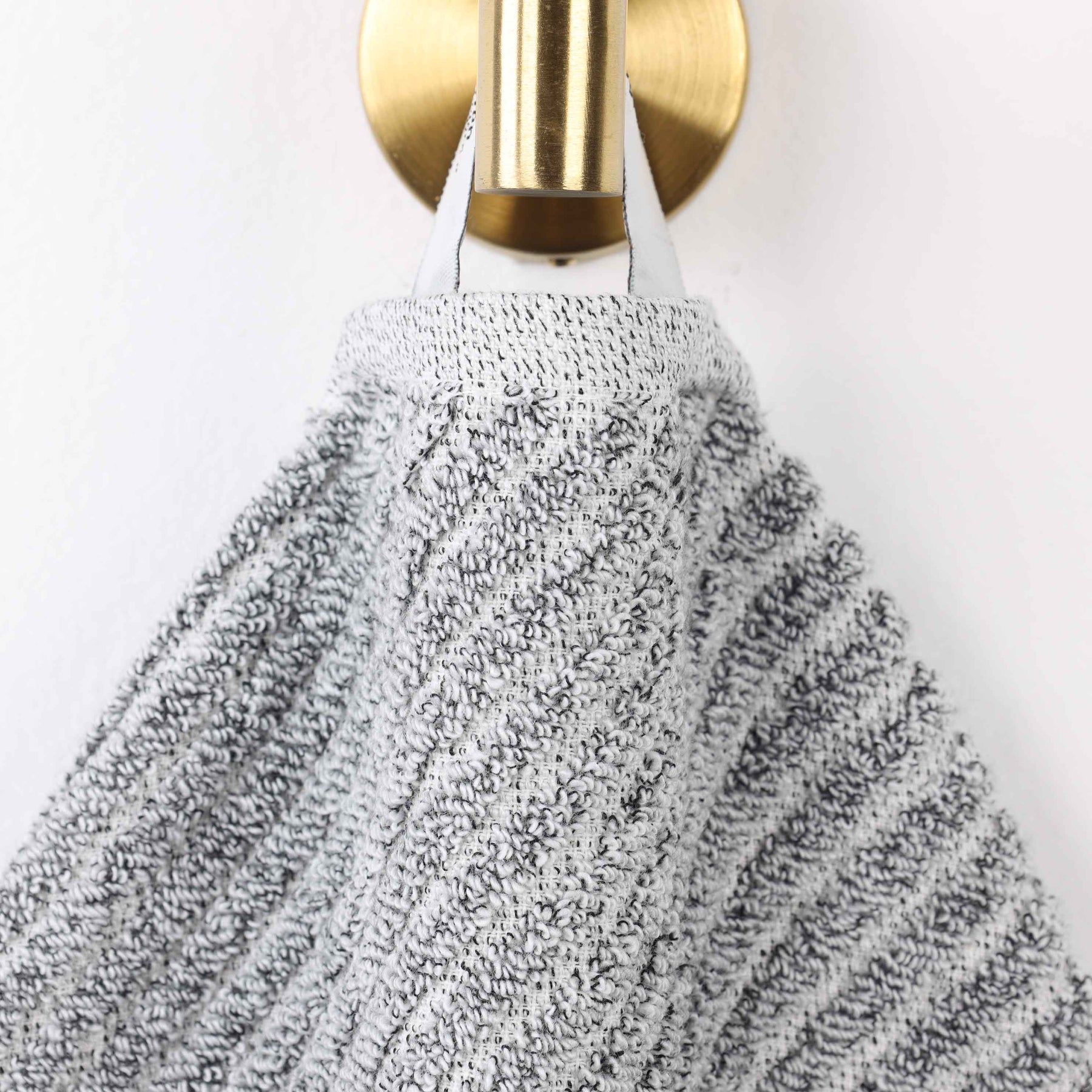 Amelia Cotton Blend Textured Diagonal Ribbed Bath Towels, Set of 2