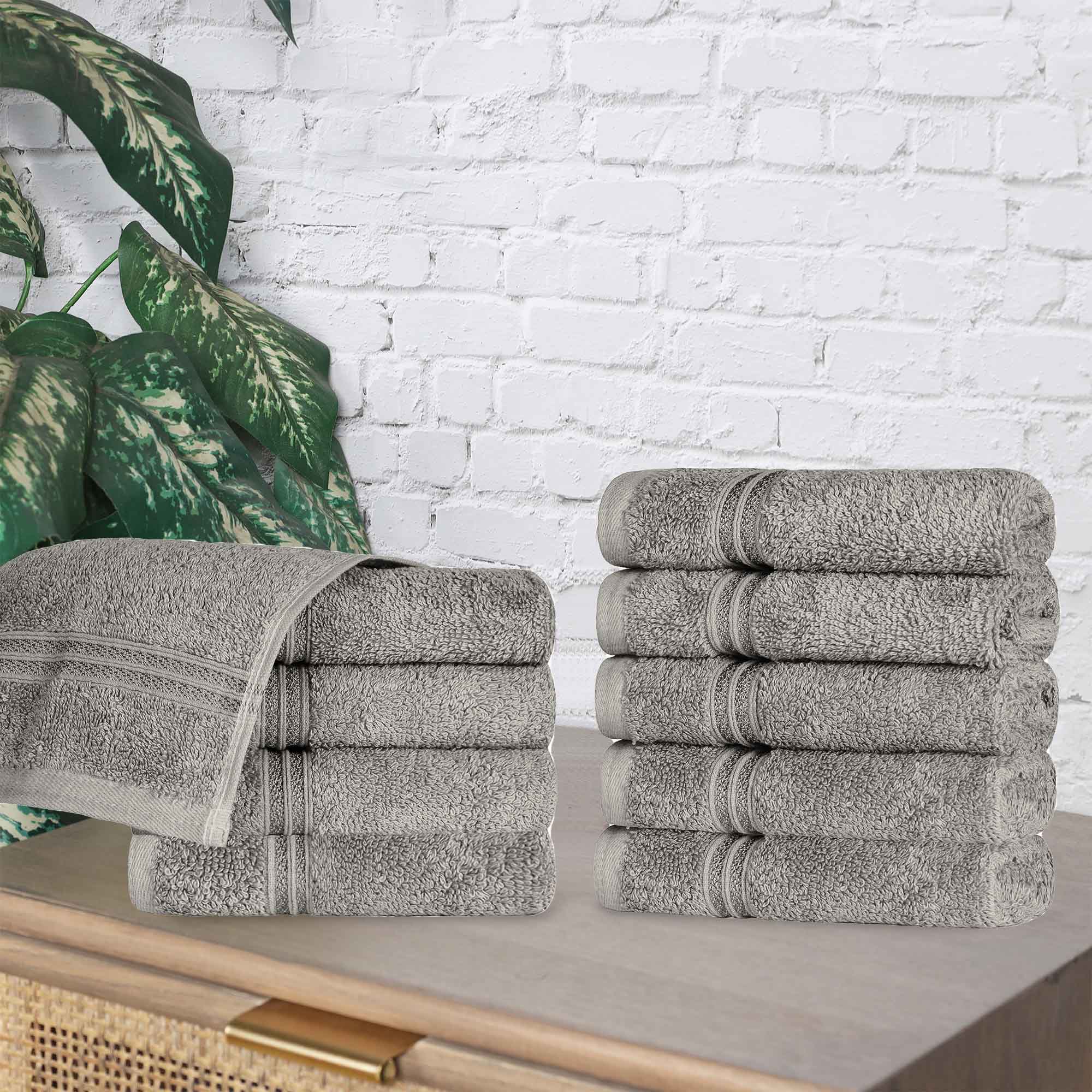 Heritage Egyptian Cotton Plush Absorbent Luxury Face Towel Set of 10 - Face Towel by Superior