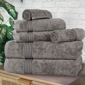 Heritage Egyptian Cotton Plush Absorbent Luxury 6 Piece Towel Set