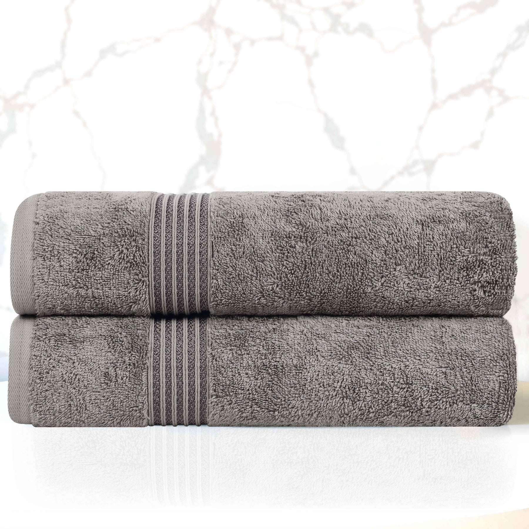 Heritage Egyptian Cotton Plush Absorbent Luxury Bath Towel Set of 2