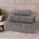 Napa Zero Twist Cotton Solid Waffle Honeycomb 3 Piece Towel Set - Towel Set by Superior