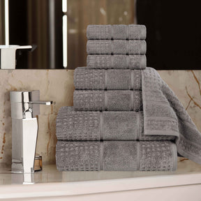 Napa Zero Twist Cotton Solid Waffle Honeycomb 8 Piece Towel Set