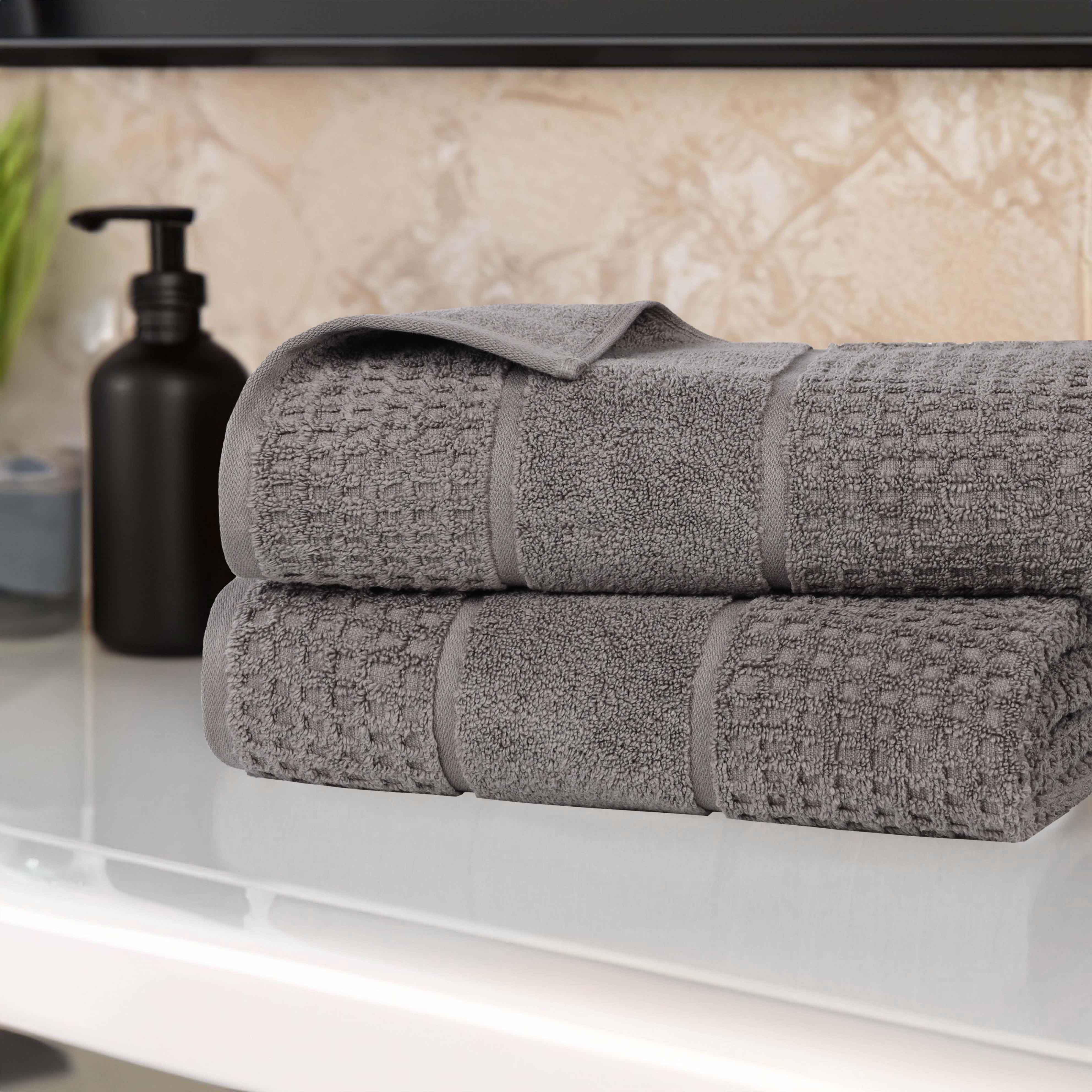 Napa Zero Twist Cotton Solid Waffle Honeycomb Bath Sheet Set of 2 - Towel Set by Superior