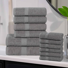 Eco-Friendly Cotton Absorbent Assorted 12 Piece Towel Set