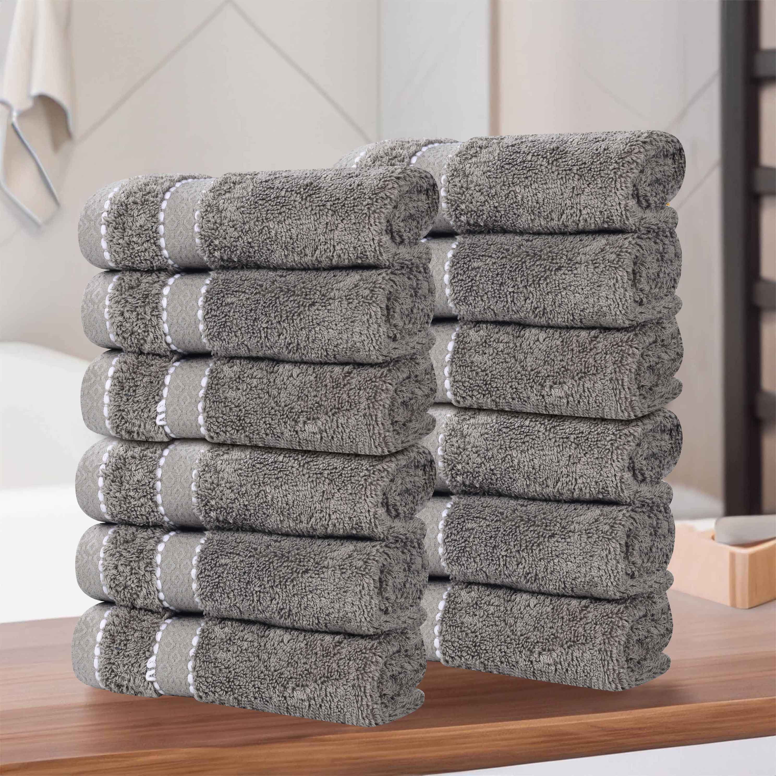 Niles Egyptian Giza Cotton Plush Heavyweight Soft 12 Piece Towel Set - Towel Set by Superior