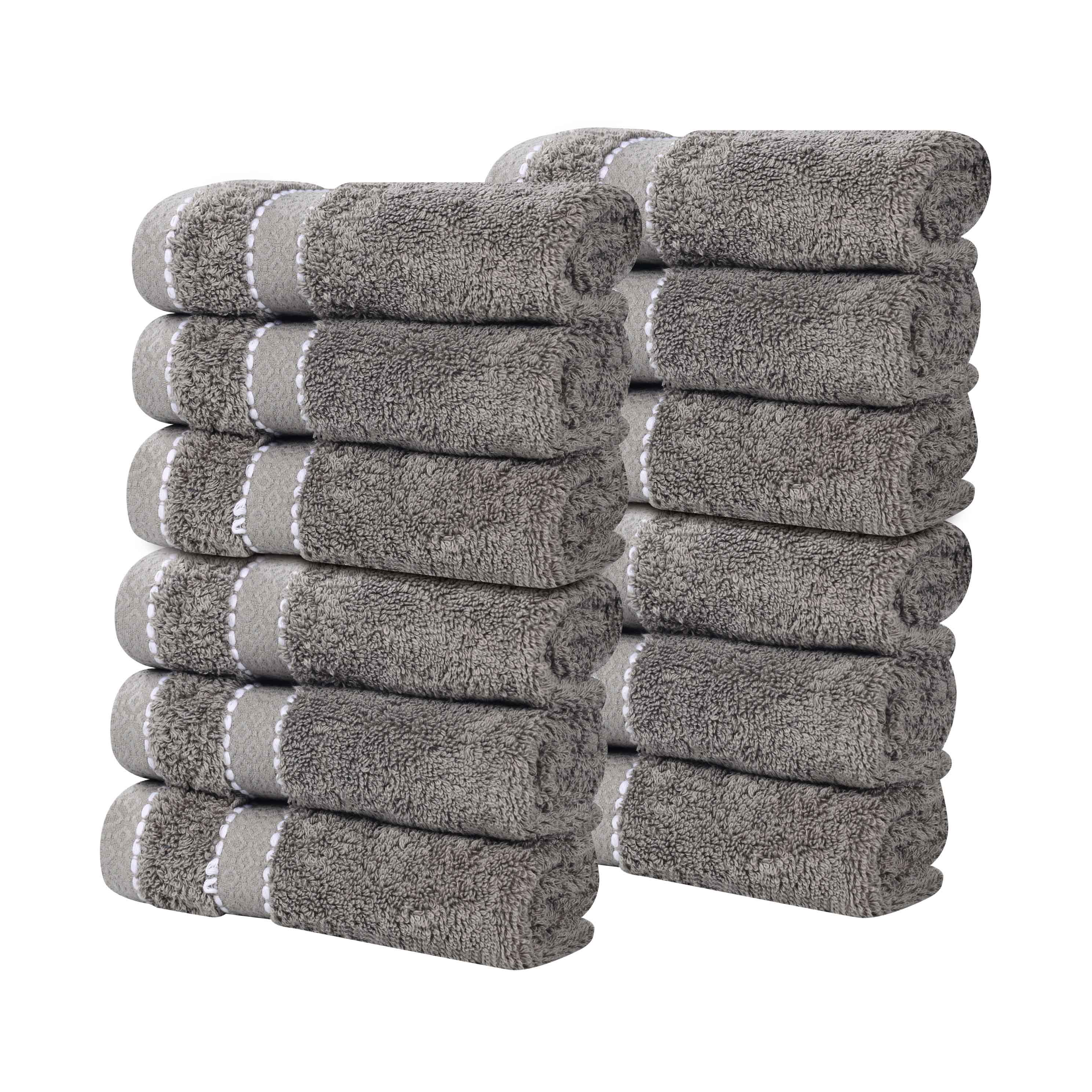 Niles Egyptian Giza Cotton Plush Heavyweight Soft 12 Piece Towel Set - Towel Set by Superior