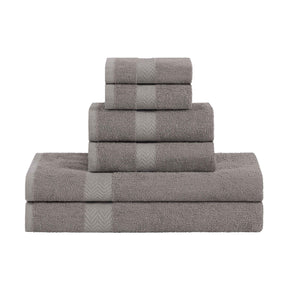 6 Piece Cotton Eco-Friendly Soft Absorbent Towel Set - Towel Set by Superior - Superior 