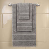 Napa Zero Twist Cotton Solid Waffle Honeycomb 3 Piece Towel Set - Towel Set by Superior