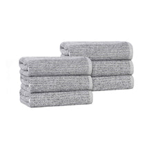 Destin Cotton Blend Medium Weight Ribbed Hand Towels, Set of 6