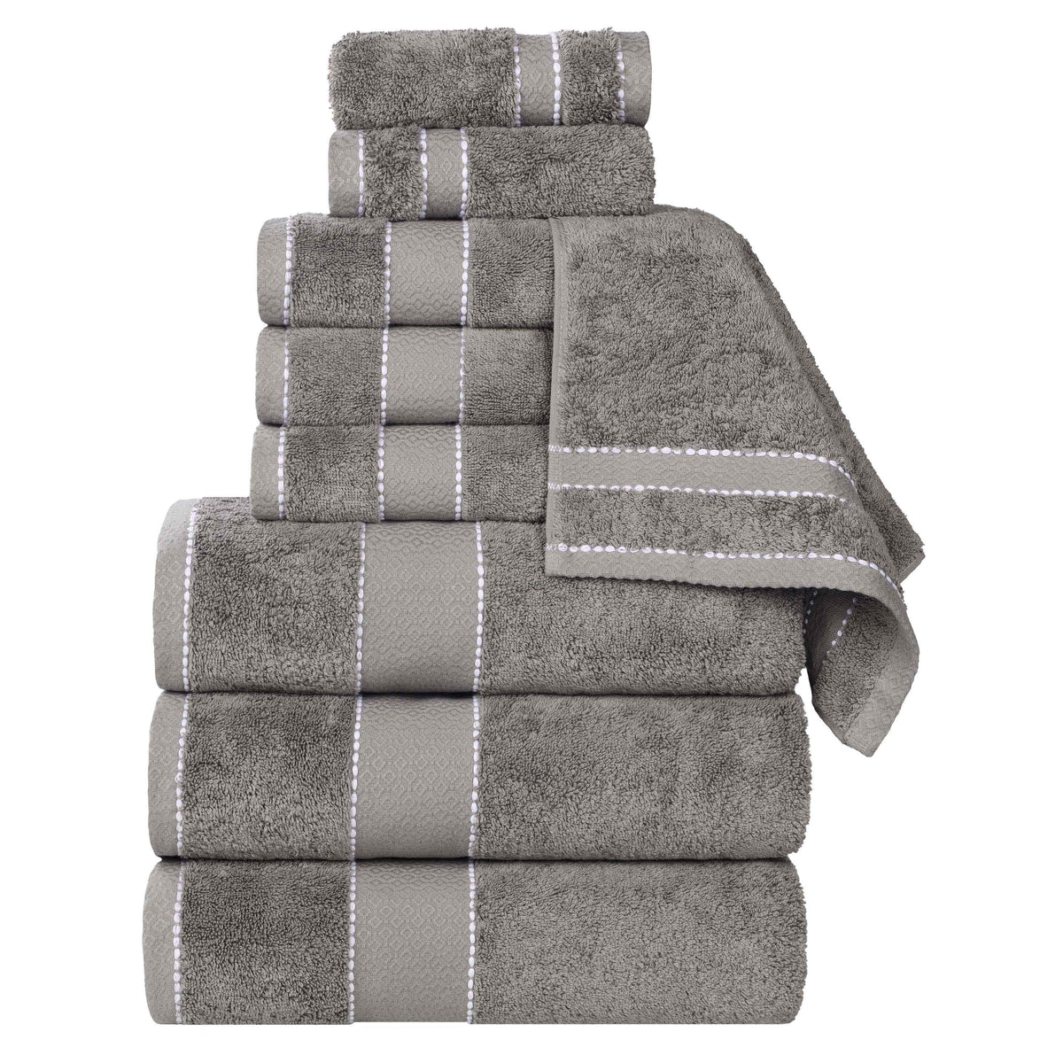 Niles Egyptian Giza Cotton Plush Heavyweight Soft 9 Piece Towel Set