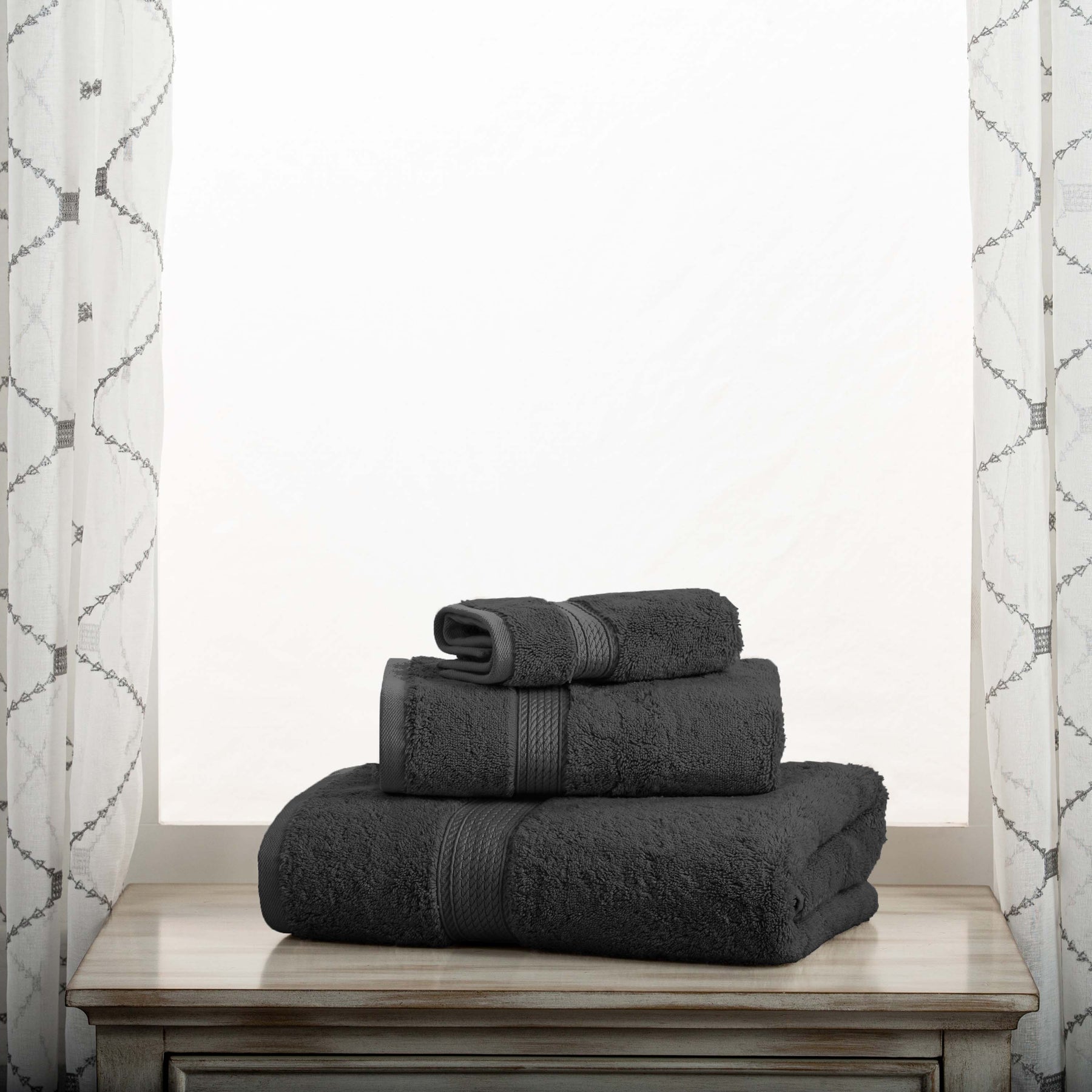 Madison Egyptian Cotton Pile Plush Heavyweight 3 Piece Towel Set