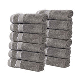 Niles Egyptian Giza Cotton Absorbent Face Towel Washcloth Set of 12 - Face Towel by Superior