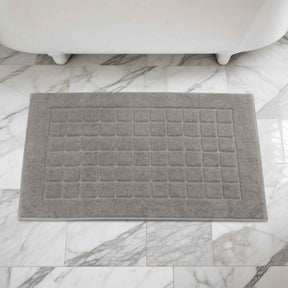 Nora Cotton Solid Absorbent Thick Checkered Washable Bath Mat Set of 2