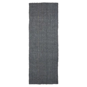 Kula Braided Jute Reversible Indoor Area Rugs Or Runner Rug - Charcoal