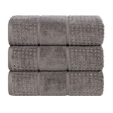 Napa Zero Twist Cotton Solid Waffle Honeycomb Bath Towel Set of 3 - Bath Towel by Superior